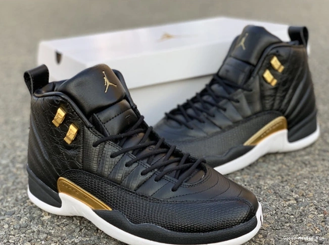 Gold-White Black 'Reptile' Jordan AO6068-007 Retro Air 12 Metallic 0620